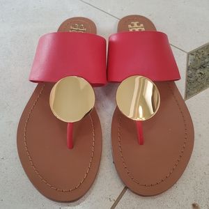 Tory Burch Patos Disc Leather Sandals